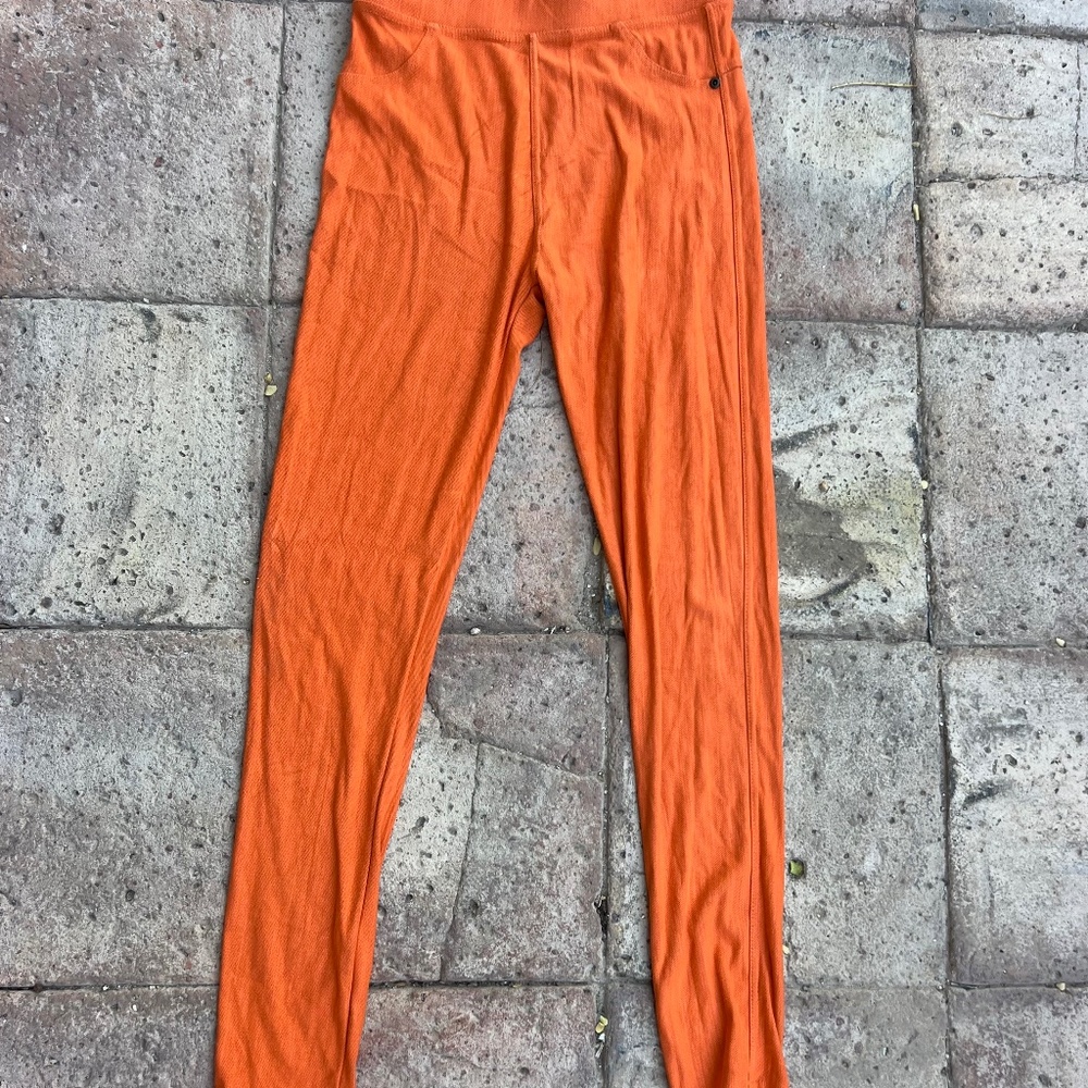 Orange leggings